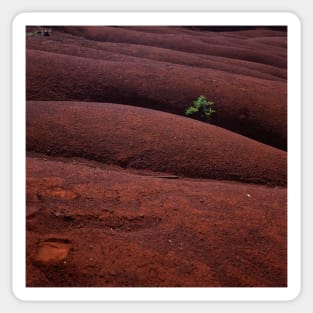 Red landscape Sticker